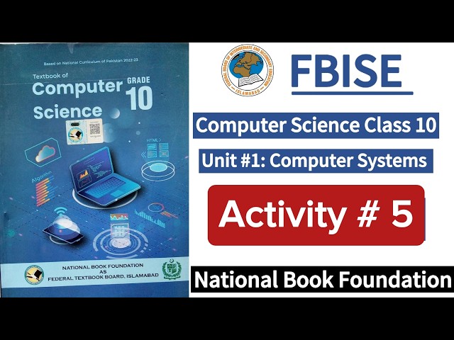 Class 10 Computer Science Unit 1 | Activity 5 | New Syllabus 2025