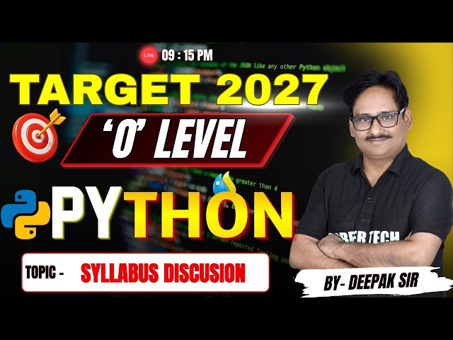 #olevel Python Syllabus Discussion 2027 | O Level Python Complete Roadmap | Target January 2027