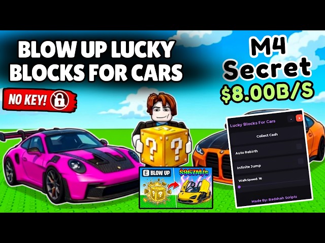 🚗 Blow Up Lucky Blocks For Cars Script 2026 | Auto Farm, Collect Cash & Auto Rebirth (NO KEY)