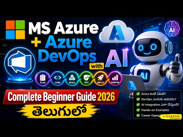 MS Azure + Azure DevOps with AI: Complete Beginner Guide 2026 in Telugu | AI Jobs  | Naresh IT