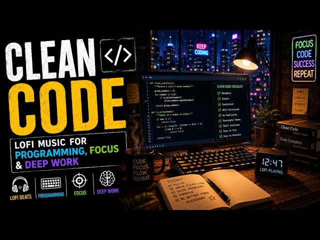 Clean Code 💻 LoFi Music for Programming, Focus & Deep Work
