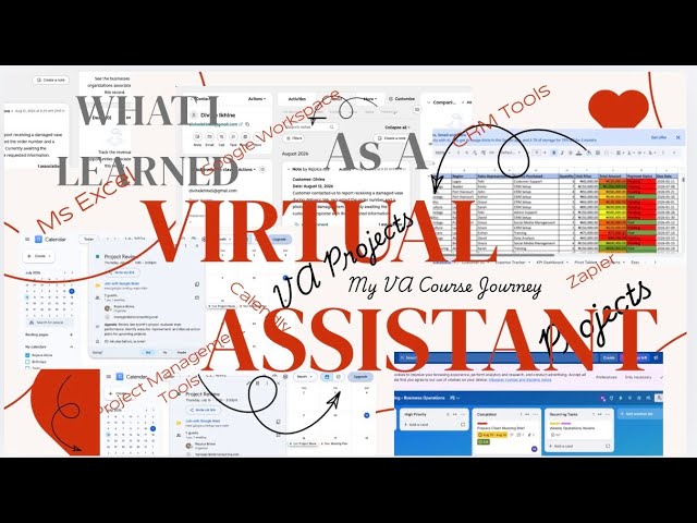 What I Learned as a Virtual Assistant | VA Skills, Tools & Projects