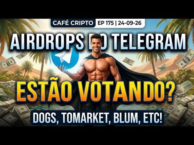 AIRDROPS DO TELEGRAM ESTÃO VOLTANDO? DOGS, TOMARKET, BLUM, DUCKCHAIN , ETC! CAFÉ CRIPTO EP 175