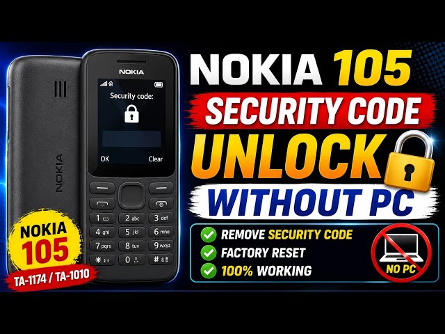 Nokia Ta-1633 Security Code Unlock Without PC | Nokia 1633 Hard Reset | Waseef Official 