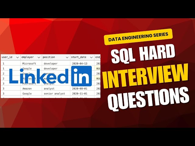 LinkedIn SQL Hard Interview Question || Microsoft to Google