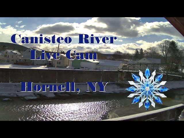 Canisteo River Live Cam 24/7 - Hornell, New York - 1-22-2026