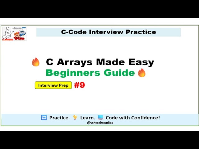 Learn C Arrays in 20 Minutes | Declaration, Initialization & Printing
