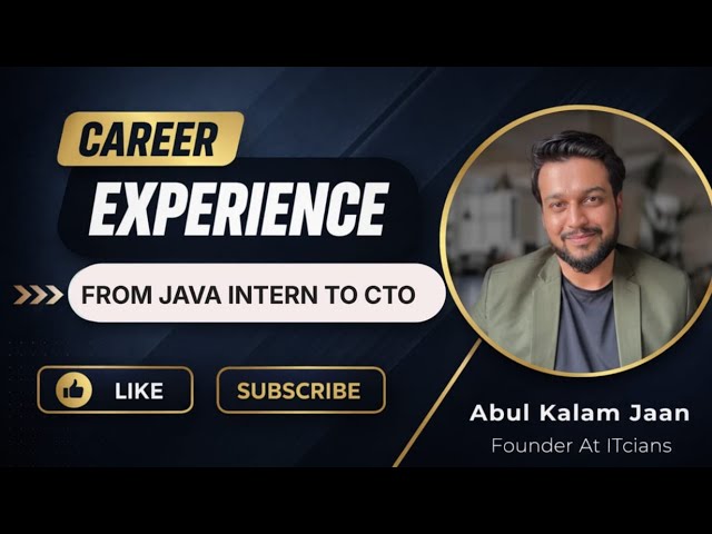 A journey from an Intern to CTO in 5 years | Sept 2017 as Java Developer Intern