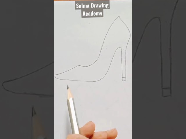 How to draw High Heels Shoes 👠😃 #shorts #satisfying #draw