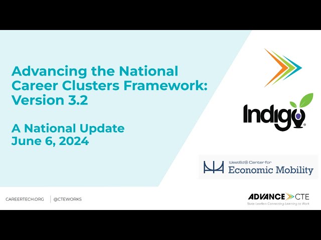 [Webinar] Advancing the Framework: A National Career Clusters Framework Update