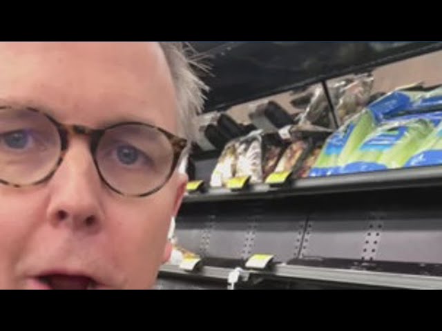 Empty store shelves ahead of Winter Storm