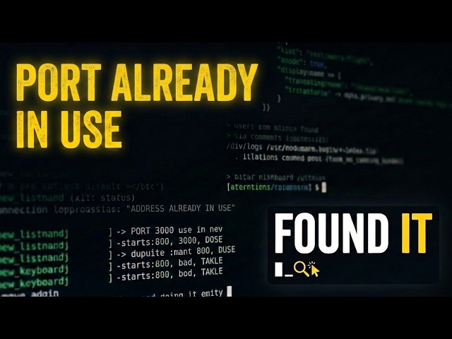 'Address already in use' The One Command That Actually Fixes It