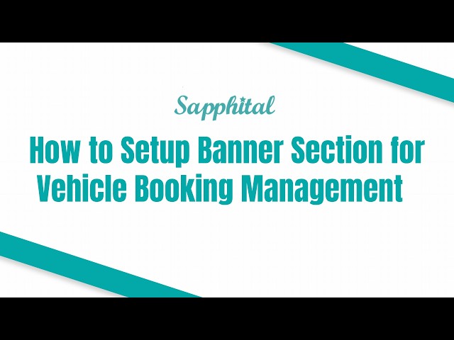 How to Setup Banner Section for Vehicle Booking Management