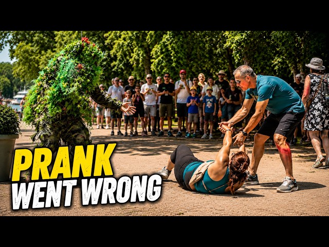 "Bushman Prank Went WRONG! 😱 She Fell to the Ground"