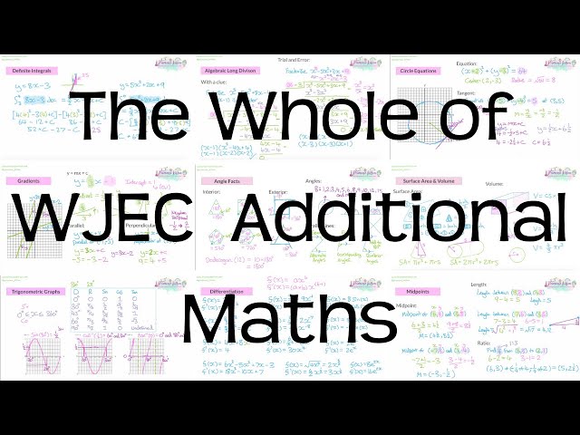 The Whole of WJEC Level 2 Certificate in Additional Maths | Revision for GCSE
