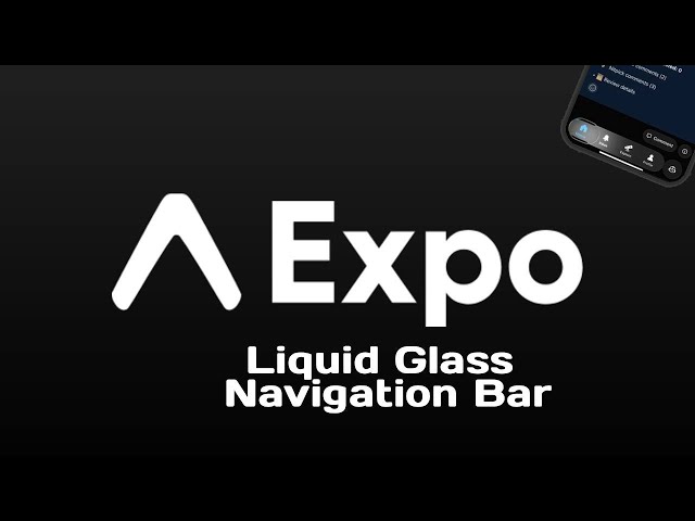 IOS Liquid Glass navigation bar in React Native Expo!  🤯 🔥
