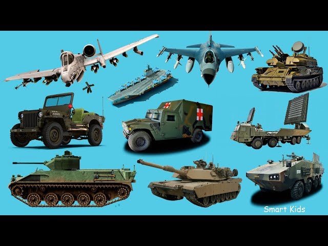 Military Vehicle Names in English 🚢✈️🚓 | Listen, Repeat & Learn Fast!