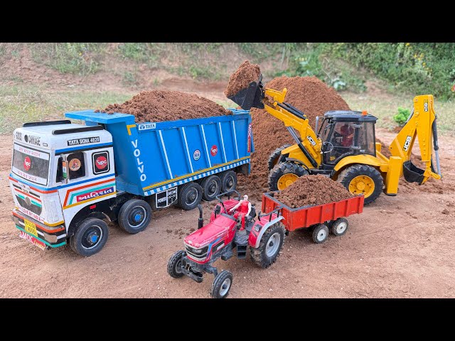 Jcb 5cx backhoe loading mud  Tata truck 2518 and Tata Tipper Truck | jcb video 