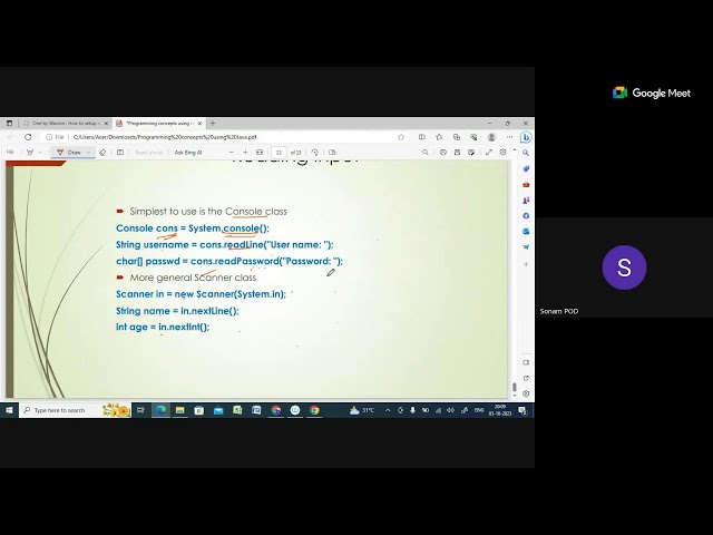 Week 2 concept summary session