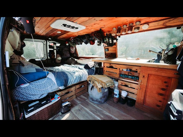 Camping, Cooking and a Campfire in My Self Built Camper
