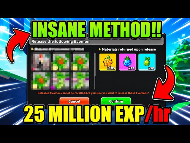 NEW INSANE EVOMON LEVELING METHOD in Evomon Roblox