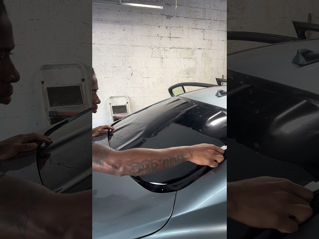 How to tint a back windshield 🚨 (heat shrinking )