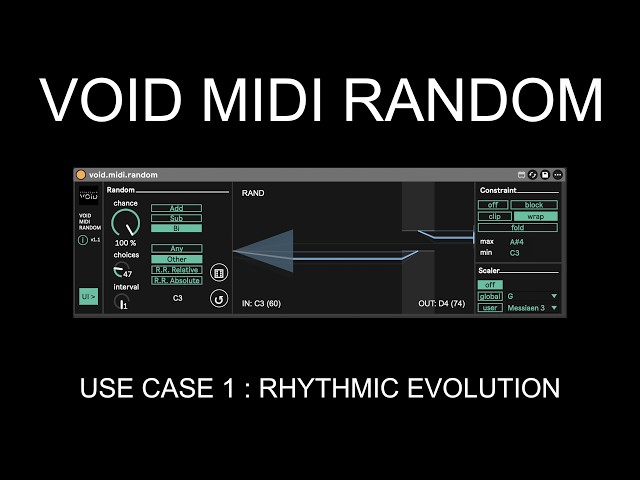 VOID MIDI RANDOM | Use Case 1 : Rhythmic Evolution