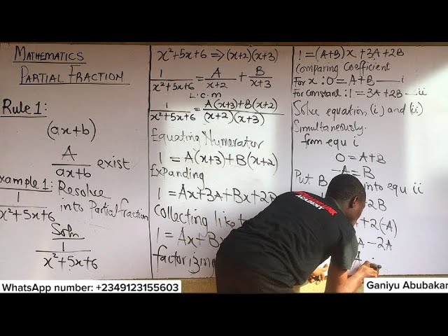 PARTIAL FRACTION (1) | INTRODUCTION (RULE 1 ) #partialfractions #excellentlinkacademy #mathematics.