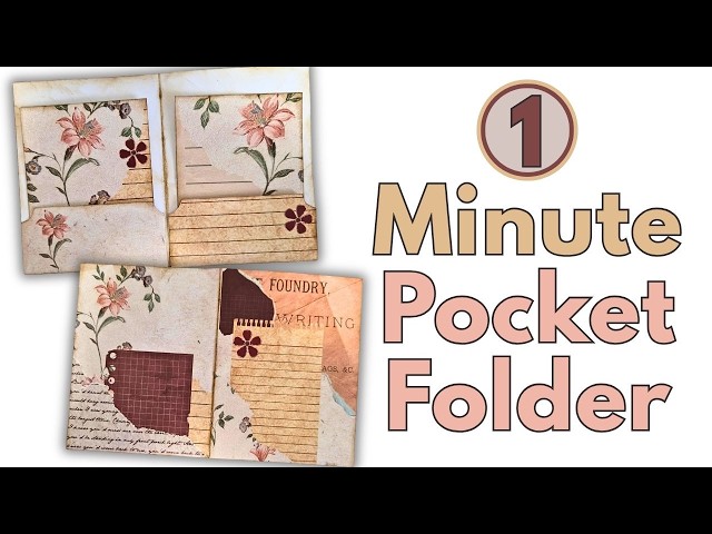 Paper Perk #90  - 1 Minute Pocket Folder l Junk Journal Ephemera Tutorial