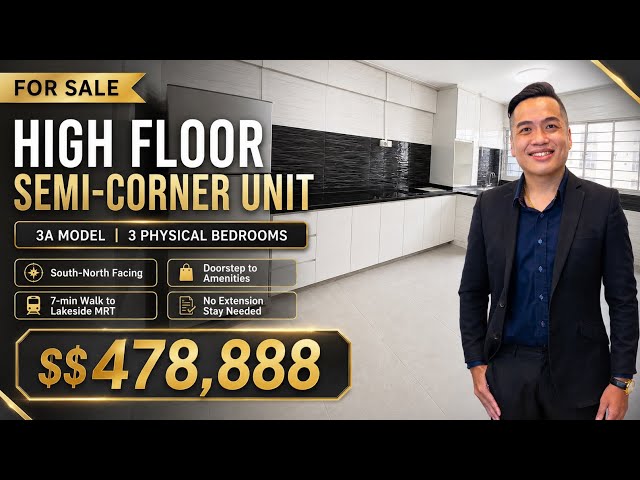 Blk 511 Jurong west street 52 , High floor Semi Corner unit 3 room HDB