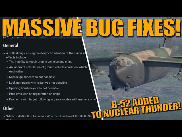 MASSIVE BUG FIXES! + PREMIUM TIME EXTENDED + B-52 in NUCLEAR ESCALATION! - War Thunder