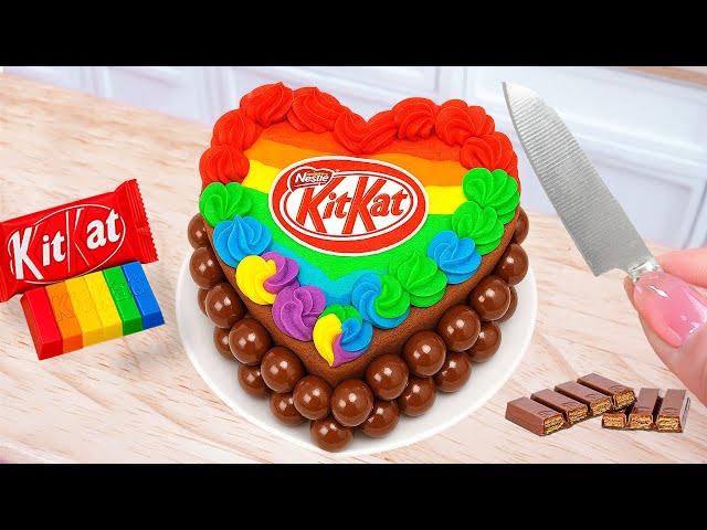 How to Make Miniature Rainbow Chocolate Cakes 🌈 | Satisfying DIY Baking | Cute Mini Bakes