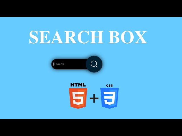 Awesome css search box using only html & css | web design