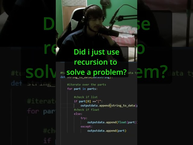 recursion #programming #python #streamer #ai #coding #twitch #highlights #clips #recursion