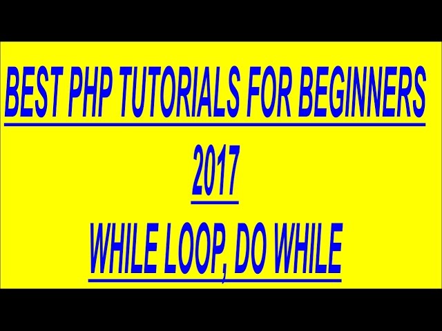 php while loop tutorial