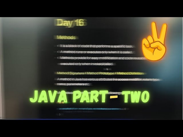 Starting Second part of Java course ✌️  #java #coding 