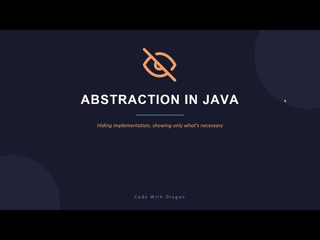 Abstraction | OOPS | Java Full Course Tamil | Code With Dragon