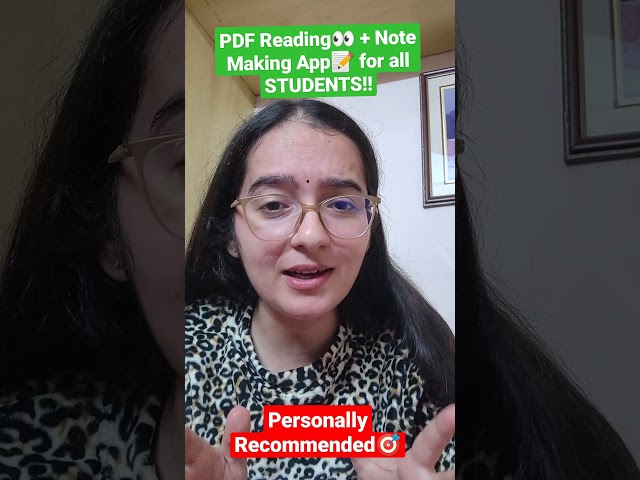 PDF READING 👀 and NOTE MAKING App 📝 for STUDENTS✅✅ #notes #reading #writing #pdf #app #nta #ugc #phd