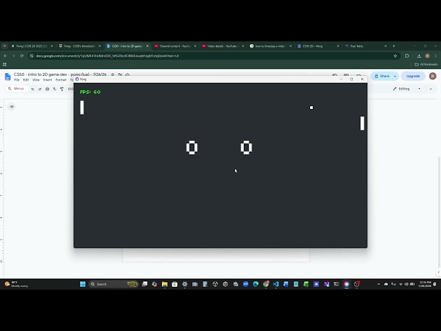 CS50 - Intro to 2D game development - Pong demo
