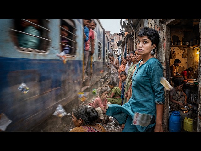Surviving India’s dangerous Railway slum (got stuck 😰)