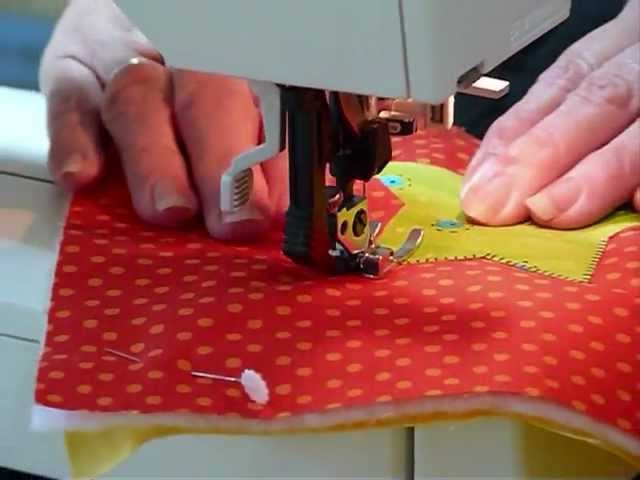 How to make an Applique Quilt as you Go block - Quilting Tips & techniques 072
