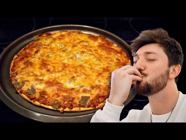 A Perfectly Cooked Pizza