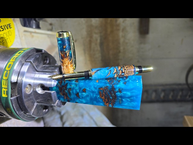 Epoxy Resin & Pine Cone Fountain Pen | Complete Turning Tutorial