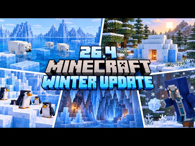 MINECRAFT 26.4 - NEW MOB LEAKED, ICE CAVE and EVERYTHING ABOUT THE WINTER UPDATE!