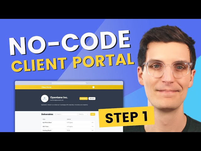 No Code Customer Portal [#1] Create Your Client's Profile