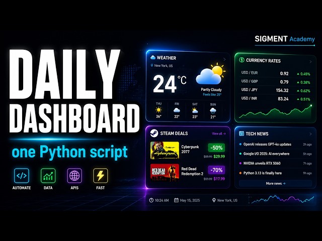 Build a Daily Dashboard in Python — Weather, Currency, Steam Deals & News