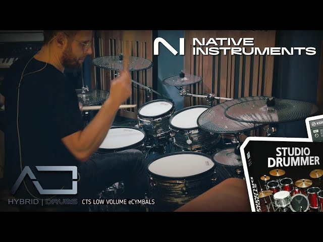 Native Instruments Studio Drummer on e-drums + AWESOME AE Hybrid CTS e-cymbals