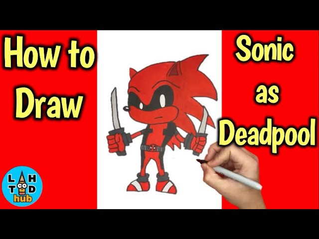 How to Draw Sonic as Deadpool | Art Lesson