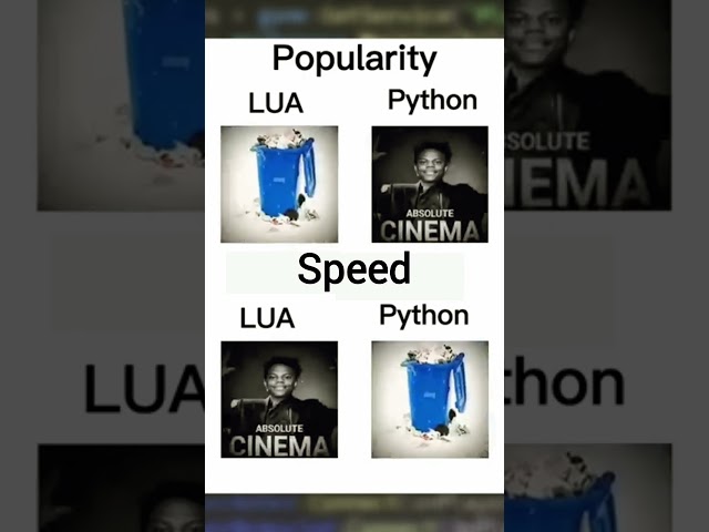 Python vs Lua edit | #python #lua #coding #robloxluascripting #programming #techwithcode #devtech