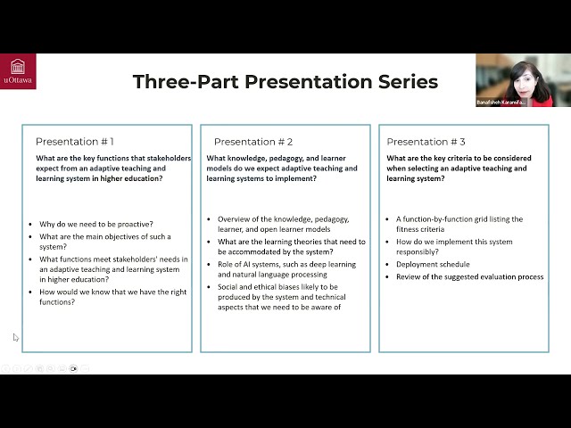 Adaptive Learning: Toward assessment of adaptive teaching and learning tools - what matters?